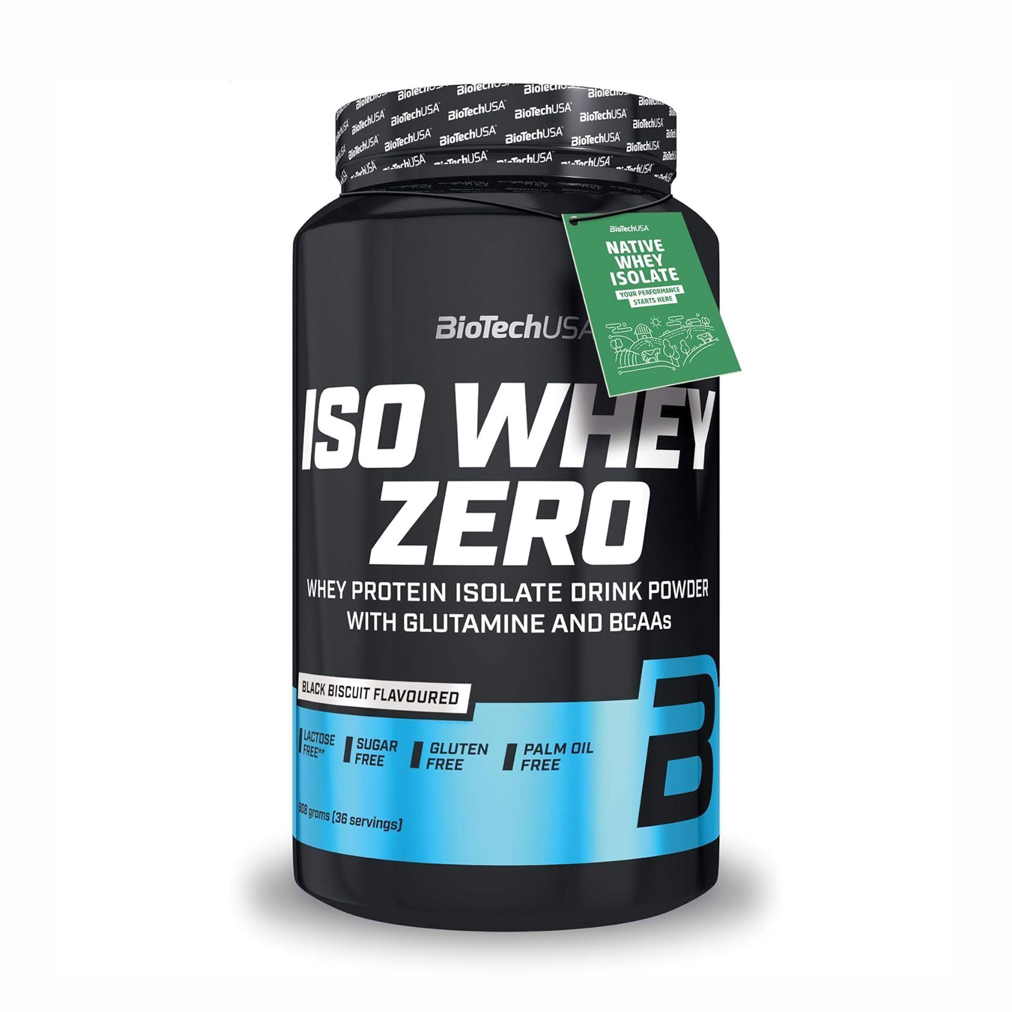 Протеїн BioTechUSA Iso Whey Zero Чорний бісквіт, в порошку, 908 г